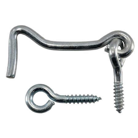 5/32 X 2 Zinc Plated Steel Gate Hooks & Eyes 15PK